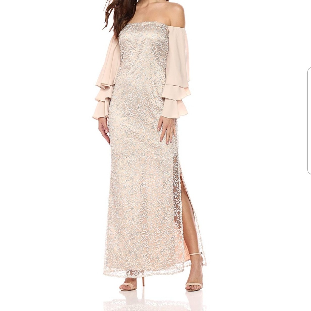 NWOT Ruffle Sleeve Gown